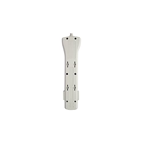 Eaton Tripp Lite Series SUPER7 Flat Plug Power Strip Surge Protector, 7 Outlets, 7ft Extension Cord, 2160 Joules, UL Listed & Certified, White, Lifetime Manufacturer's Warranty & $75,000 Insurance
