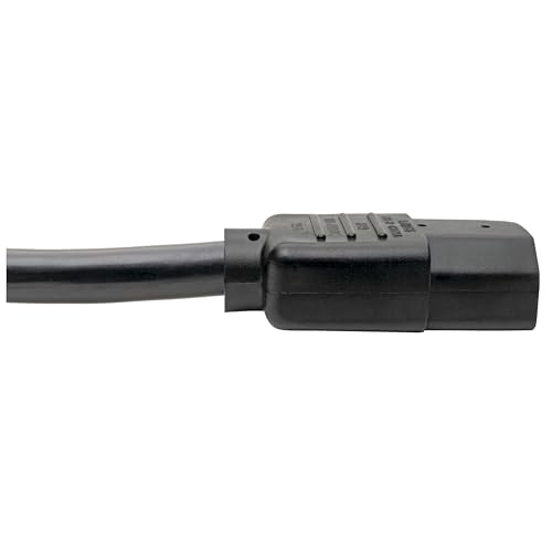 Eaton Tripp Lite Series 15 Amp Standard 10ft Computer Power Cord for PC, Monitor, Laptop & More | UL Listed, Heavy Duty 14 AWG, 5-15P to IEC C13, Replacement 3 Prong AC Power Cable (P007-010)