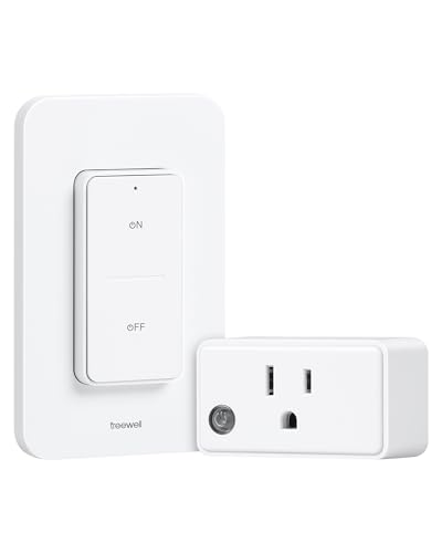 Remote Control Outlet Wireless Wall Switch, 200FT Long Range RF Remote Light Switch, Mini Electrical Outlet Plug, 15A/1875W High-Power for Lamps, Lights, Household Appliances, ETL Listed