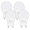 GU24 LED Light Bulb, 5000K Daylight, 9W(100W Equivalent), 800 Lumens, A19 Shape GU 24 LED Bulbs, Twist and Lock GU24 Pin Base with Two Prongs, Non-Dimmable, UL ETL Certificated(4-Pack)