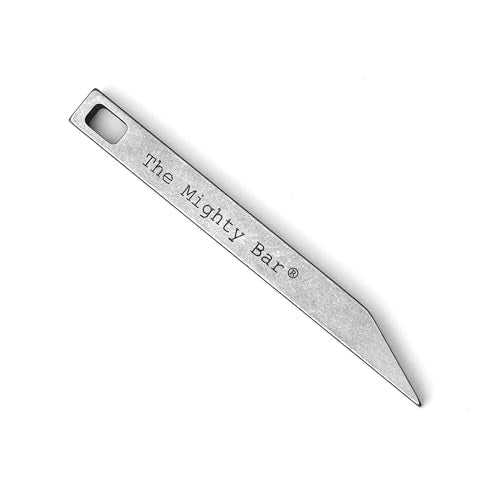 The Mighty Bar - Heavy Duty Keychain Prybar EDC Pry Bar for Every Day Carry Small Stainless Steel Key Chain Multitool Prybar for Keys - Made by Gear Spool