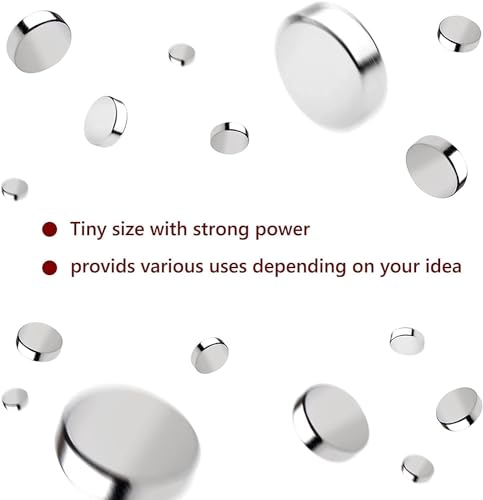 RHINOCATS 400Pcs Small Magnets, 4 Different Sizes Tiny Mini Magents, Multi-Use for Fridge, DIY, Office, Hobbies, Crafts and Science