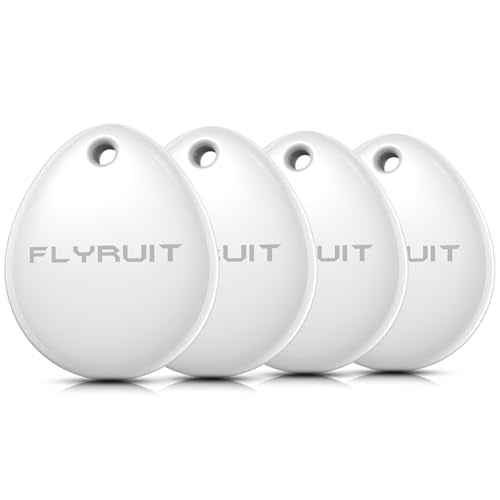 Air Tracker Tags-4 Pack for Apple Find My (iOS Only), Official MFi Certified, Smart Bluetooth Key Finder, Tracking Device for iPhone, Mini Finder Locator for Luggage, Backpack, Wallet, Bags, eBike