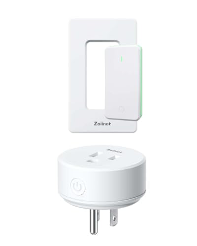 Remote Control Outlet Plug Switch, Buckle Design & Removable Wireless Light Switch, No Wiring Needed, 300 ft, 15A/1500W, Programmable, for Household Appliances