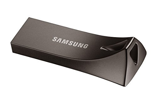 SAMSUNG BAR Plus 3.1 USB Flash Drive, 128GB, 400MB/s, Rugged Metal Casing, Storage Expansion for Photos, Videos, Music, Files, MUF-128BE4/AM, Titan Grey