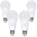 TJBB 4 Pack 3 Way LED Light Bulbs 50 100 150Watt Soft White 3000K Equivalent, 5/10/15W Three Way Light Bulbs A19 E26 Base, 700 1400 2100 Lumens