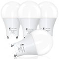 GU24 LED Light Bulb,60 Watt Equivalent Daylight White 5000K,Non-Dimmable,Efficient 9W,800 Lumens Twist and Lock 2 Prong Light Bulbs,15000 Hours,Ideal for Kitchen,Living Room,Bedroom, 4-Packs