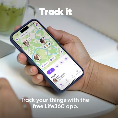 Life360 Tile - Bluetooth Tracker, Keys Finder and Item Locator for Keys, Bags and More. Phone Finder. Both iOS and Android Compatible. 2-Pack (Black/White)