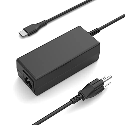 Universal 45W 65W USB C Laptop Charger Compatible with Hp Chromebook，Dell,Lenovo,Acer,Asus,Samsung Galaxy,Google and Other Type C Fast-Charging Computer AC Adapter Power Cord Supply