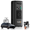 WARWOLF 160PSI Tire Inflator Portable Air Compressor, Electric Air Pump for Car Tires with Pressure Gauge, Dual Power 12V DC, LED Light, Auto Shut-Off, Tire Pump for Auto, Motorcycle, Bicycle, Balls