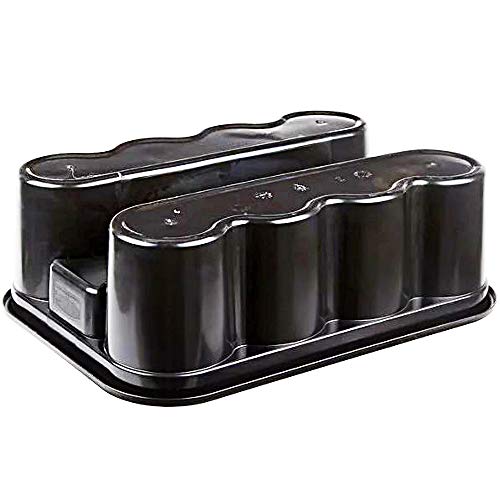 Rubbermaid Commercial Products Deluxe Carry Caddy for Take-Out Coffee/Soft Drinks Postmates/Uber Eats/Food Delivery Cleaning Products Sports/Water Bottles Black