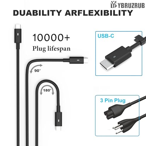 65w 45w USB-C Type C Laptop Charger Compatible with Dell Latitude 7275 7370 5420 5285 5290 5520 XPS 13 9250 9360 9365 9370 9380 9350 Chromebook 3100 3400 la65nm170 02YK0F Adapter Power Cord