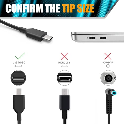 SLE-TECH Universal Chromebook Charger USB C 65W Compatible with Hp Chromebook Lenovo Thinkpad/Yoga Dell Chromebook 3100 Asus,Samsung,Acer,Google Series Type C Power Cord