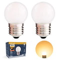 G40 1.5w Low Wattage Led Bulb Equivalent 15 Watt Standard E26 Base G14 Small Low Power Light Bulb, Frosted, Warm White 2700k, CRI 90+, 150lm, Pack of 2