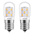 LED Microwave Light Bulbs Under Hood 40W Equivalent, E17 LED Bulb Dimmable for Range Hood, 3W 380 Lumens, LED Appliance Light Bulb Over Stove, Warm White 3000K, 2 Pack