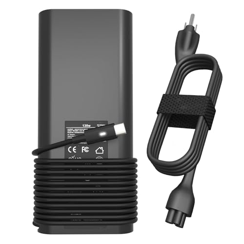 130W USB Type C Laptop Charger Compatible with Dell XPS 15 17 9500 9510 9520 9530 9700 9710 9720 2in1,Precision 5550 5560 5530 5570 5470 5480 5760,Latitude 5431 5531 AC Adapter Computer Power Cord