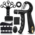5-Pack Grip Strength Trainer Set – Hand Grippers, Finger Trainer, Forearm Strengthener & Grip Ball