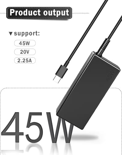 45W USB C Laptop Charger Ac Adapter for Chromebook 11 13 14 14A ThinkPad Latitude5420 XPS Elite Specter X360 14-ca051wm 14-ca020nr 14-ca061dx Power Cord for All USB Type C Laptop