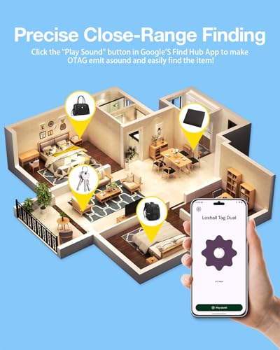 Air Tags for Android,Air Tags-4 Pack Android,2 Year Battery Life,Air Tracker Tags with 4 Case,Google Find Trackers for Google'S Find Hub App,IP65 Waterproof Luggage Tracker for Keys