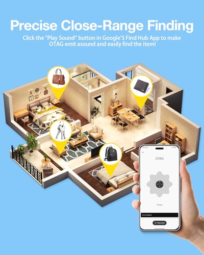 Air Tags for Android,Air Tags-1 Pack Android,Air Tracker Tags with 1 Case,2 Year Battery Life,Google Find Trackers for Google'S Find Hub App,IP65 Waterproof Luggage Tracker Tags for Keys