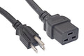 NEMA 5-15P to IEC 320 C19 Power Cord Extension, 14AWG, 15A 125V, 6ft – For IEC C19 Inlet Equipment Only (Not C13 / Not 20A Devices)