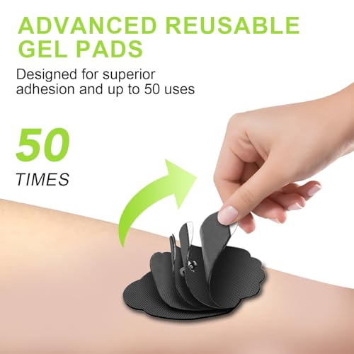 Dual Channel TENS EMS Unit 24 Modes 36 Levels, Upgraded Large Screen Intensity Muscle Stimulator for Back Neck Shoulder Pain Relief, Rechargeable Electric Pulse Massager TENS Machine with 10 Pads