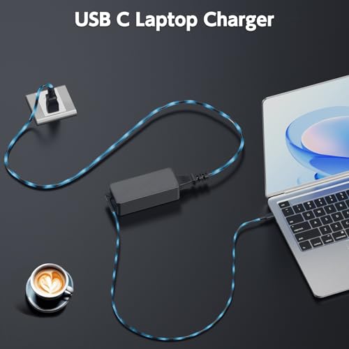 90W USB C Laptop Charger Compatible with Lenovo Thinkpad/Yoga, Dell Chromebook/Latitude/XPS, HP, Asus, Samsung, Acer, Google Type C Laptop Power Supply Cord