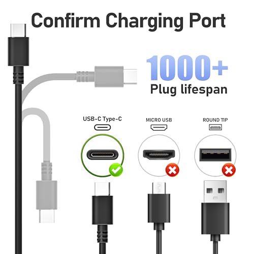 45W USB C Laptop Adapter Compatible with HP Chromebook Charger, for Acer Lenovo Asus Samsung Google Type-C Power Cord
