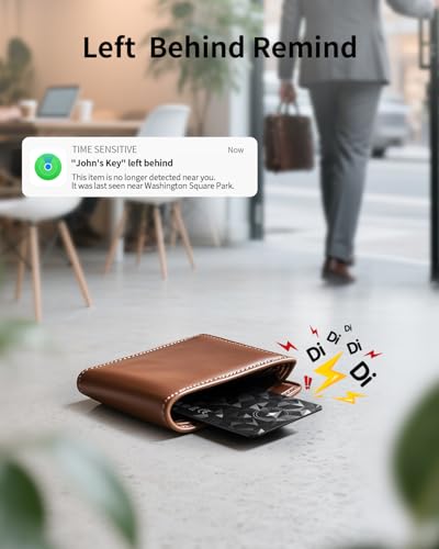 Wallet Tracker Card for Apple Find My (iOS Only), Rechargeable Air Tracker Tag, IP68 Tracker Card Item Finder Worldwide Tracking for Wallet, Bags, Passport [Apple MFi Certified]