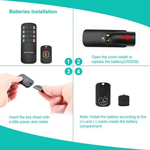 Key Finder Locator Tags, Lost Remote Finder Make Noise, TV Remote Control Finder with Sound 8 Receivers 85DB Beeper LED Light Wireless Item Tracker Locators Find Keys Device for Wallet Pets Gift