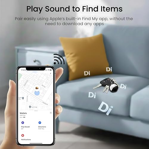 2 Pack Tracker Tag [Apple MFi Certified] Pair with Apple Find My (iOS Only) Air Bluetooth Smart Tag Key Finder Item Locator Waterproof Worldwide Tracking Device for Kid Pet Wallet Backpack Dog Luggage