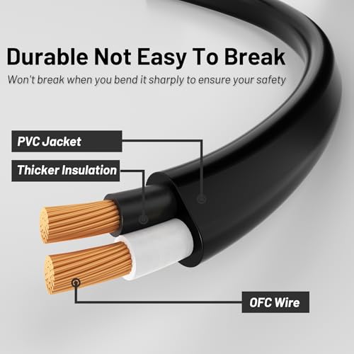 2 Prong AC Power Cord 5Ft Black, Universal Power Cable Replacement for Sony PS5/PS4/PS3 Slim, PlayStation 5 4 3, Xbox One X/S, Xbox Series X/S, TV, Printer-ETL Listed