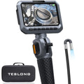 Teslong Two-Way Articulating Borescope, 5.5mm Slim Probe, 5.0'' Industrial Endoscope with Light, 5FT Flexible Snake Scope for Automotive, HVAC & Mechanics