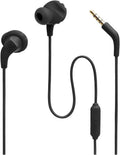 JBL Endurance Run 2 Wired - Waterproof Wired Sports in-Ear Headphones, JBL Pure Bass Sound, Hands-Free Calls, Never Hurt. Never Fall Out. (Black)
