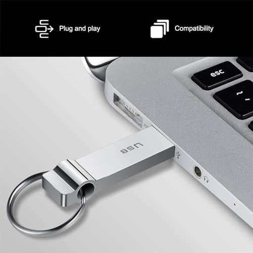 USB Flash Drive 230GB Waterproof USB Stick High Speed Memory Stick 230GB Ultra Large Storage Metal Thumb Drive with Keychain Design for Laptop Computer Tablet