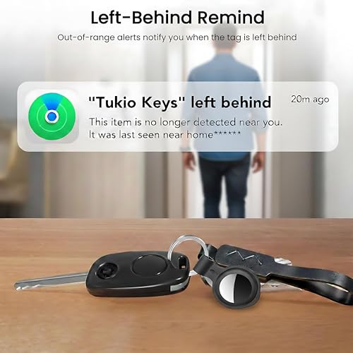 2 Pack Tracker Tag [Apple MFi Certified] Pair with Apple Find My (iOS Only) Air Bluetooth Smart Tag Key Finder Item Locator Waterproof Worldwide Tracking Device for Kid Pet Wallet Backpack Dog Luggage