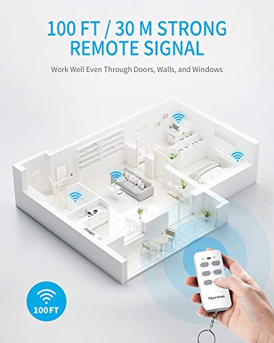 Remote Control Outlet Wireless Light Switch for Household Appliances, Expandable Remote Light Switch Kit, Up to 100 ft Range, FCC Certified, ETL Listed, White (3 Outlets + 1 Remotes)