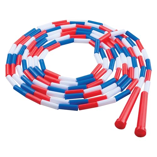 Champion Sports Plastic Segmented Jump Ropes – 7 to 16 ft Lengths – Fun, Durable Ropes for All Ages, Available in Multiple Color Options, Great for Cardiovascular Fitness & Rhythm