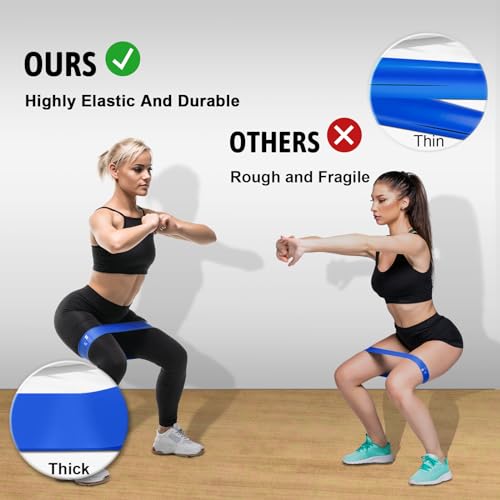 Resistance Bands for Working Out, Exercise Bands Resistance Bands Set with 5 Resistance Levels, Multi-Colored Workout Bands for Indoor & Outdoor Fitness, Leg Strength Training, Yoga