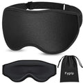 3D Eye Mask Sleep Mask for Men & Women, 100% Pressure-Free & Light Block-Out Eye Mask for Sleep with Easy Adjustable Strap, Night Eye Cover for Travel, Black