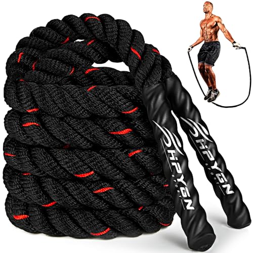 HPYGN Jump Rope, Weighted Jump Rope for Men women, 2.8lb 3.8lb 5lb Heavy Skipping Rope for Exercise, Adult Jumpropes for Home Workout, Improve Strength and Building Muscle,Total Body Workout Equipment