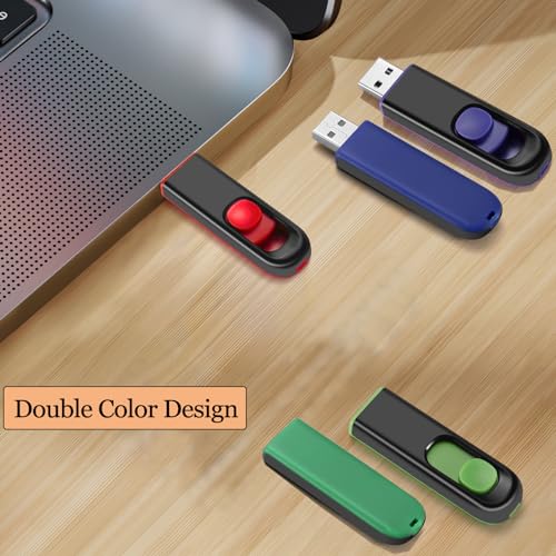 5 Pack 8GB USB Flash Drive, USB 2.0 Memory Stick Thumb Drive Pen Drives Jump Drive for Data Storage Multiple Color