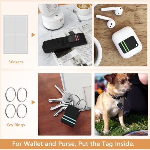Remote Control Finder, Pack of 4 Find My Keys Device | Stick on Remote Finder Beeper, Tracker Tags for Car Keys and Phones | 120Ft Range 80dB RF Key Locator, Lost Key Finders That Make Noise