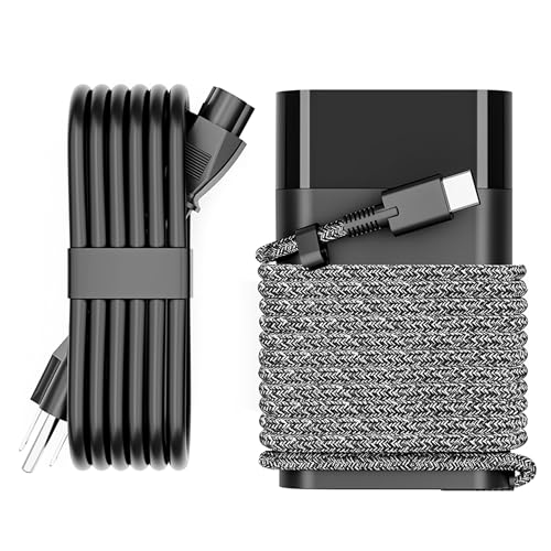 Slim 65W USB C Laptop Charger Compatible with HP Spectre x360, Envy, Elitebook x360, Omnibook, Pavilion, Chromebook, Elite x2 Travel Type C Power Cord Ac Adapter