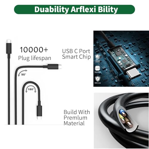 New 65W USB C Laptop Charger for Dell Laptop Charger,Dell USB C Charger for Dell Latitude 3340 3440 3540 5420 5430 5440 5520 7430 7420 7440,XPS 13 9360,Chromebook 3100 Type C AC Power Adapter Cord