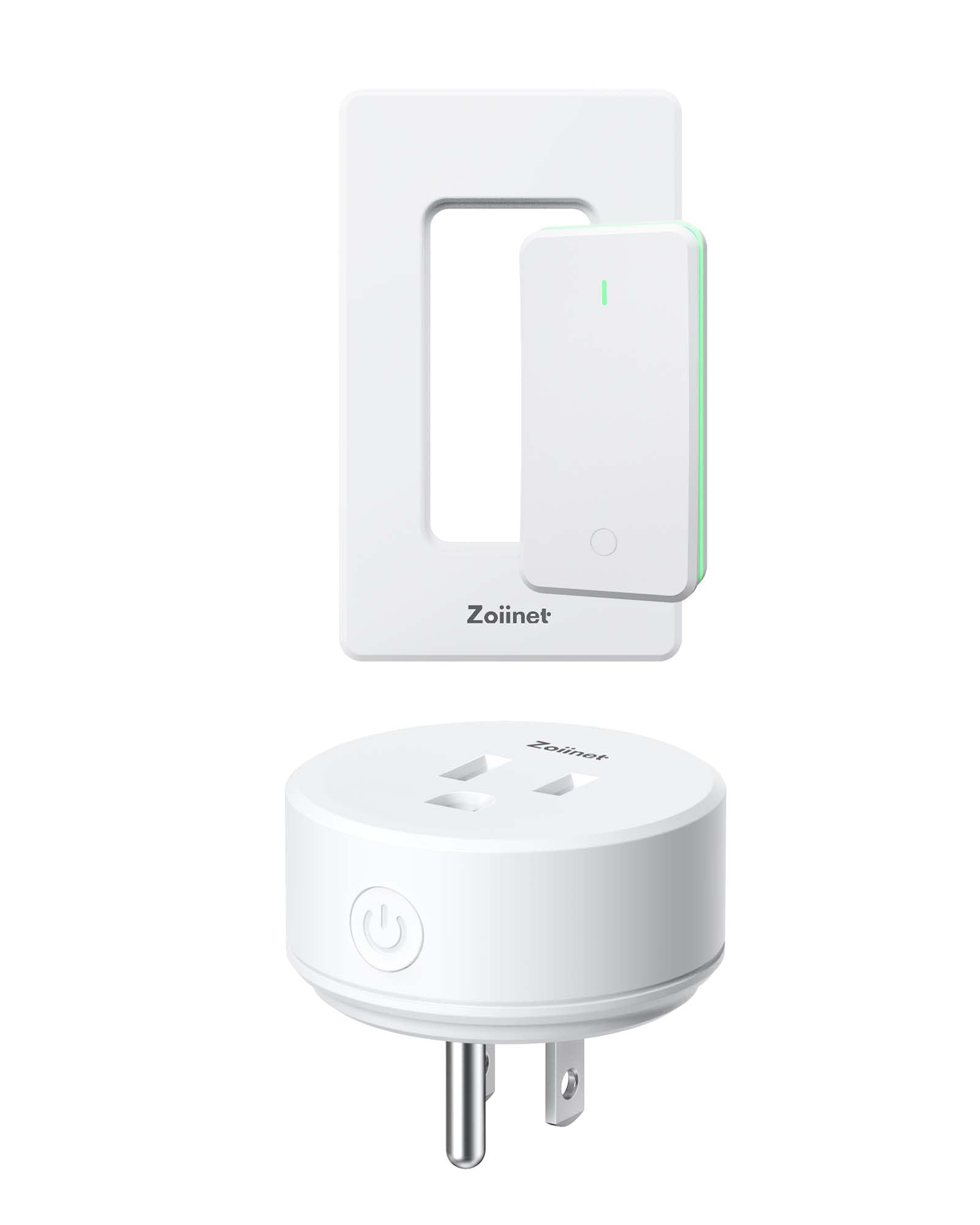 Remote Control Outlet Plug Switch, Buckle Design & Removable Wireless Light Switch, No Wiring Needed, 300 ft, 15A/1500W, Programmable, for Household Appliances