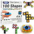 TOSY Magnet Fidget Spinner Mini - 8 Blocks, 3 in 1 Toy: Transformable Fidget Spinner, Infinity Cube, 2x2 Puzzle Cube, Easter Birthday Gift for Kids/Adults, STEM Sensory Stress Relief Toy