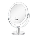 Vanity Makeup Mirror with Stand, 1X/15X Magnification Double Sided 360 Degree Swivel, Portable Table Desk Counter top Magnifying Mirror, Tabletop Mirror for Bedroom or Dorm Room, 6.25 Inch