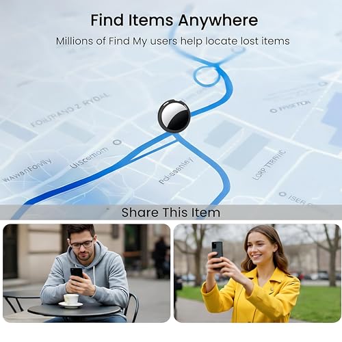2 Pack Tracker Tag [Apple MFi Certified] Pair with Apple Find My (iOS Only) Air Bluetooth Smart Tag Key Finder Item Locator Waterproof Worldwide Tracking Device for Kid Pet Wallet Backpack Dog Luggage