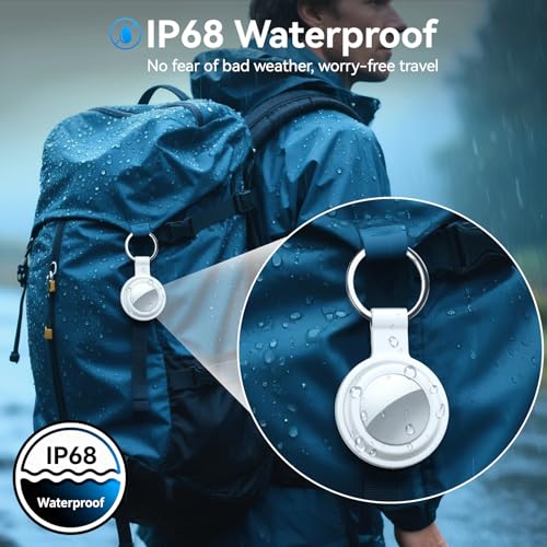 Air Tracker Tags-4 Pack, Item Finders Works with Apple Find My(iOS Only), Air Tracker Tags with 4 Case, Bluetooth Tracker Keys Finder and Item Locator & GPS Trackers for Kids/Pets/Dog/Luggage/Wallet